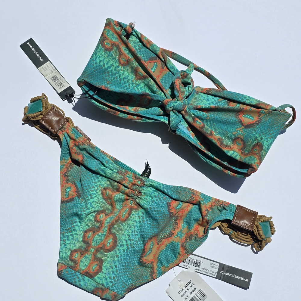 Despi Green and Brown Classic Bikini S/M - Picture 4 of 4